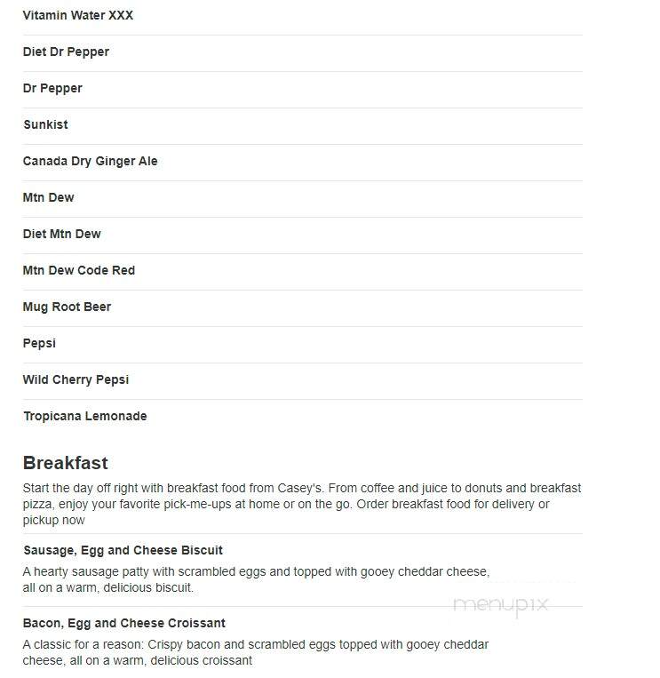 Caseys Carry Out Pizza - Abingdon, IL menu_pic
