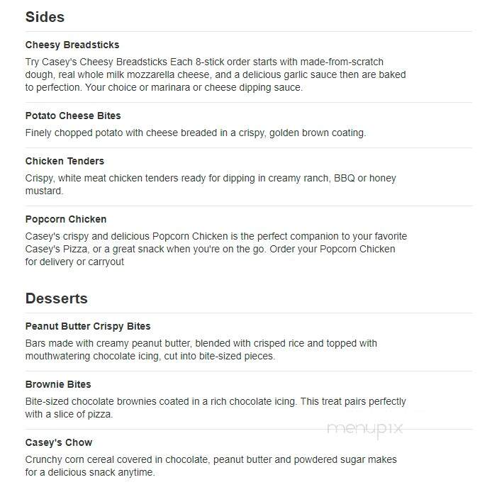 Caseys Carry Out Pizza - Abingdon, IL menu_pic
