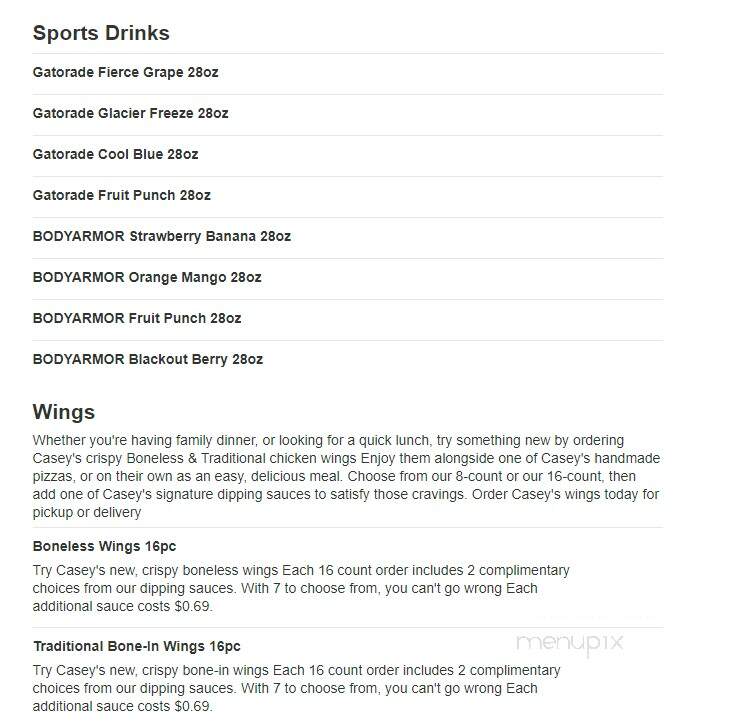 Caseys Carry Out Pizza - Abingdon, IL menu_pic