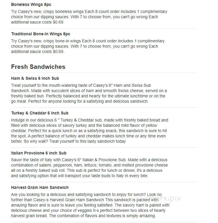 Caseys Carry Out Pizza - Abingdon, IL menu_pic