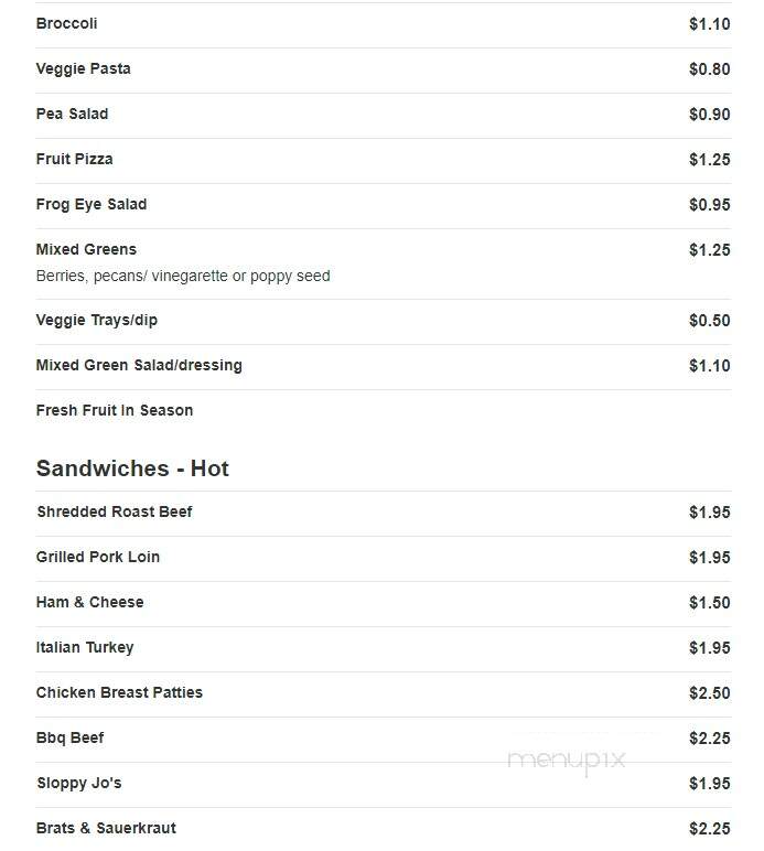 Vickie's Country Catering - Fenton, IA menu_pic