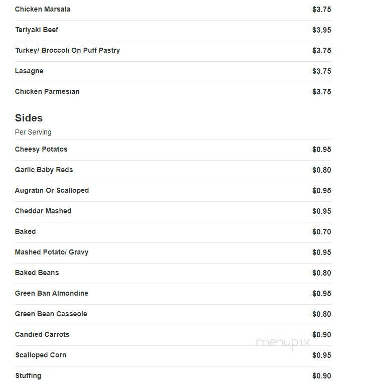 Vickie's Country Catering - Fenton, IA menu_pic