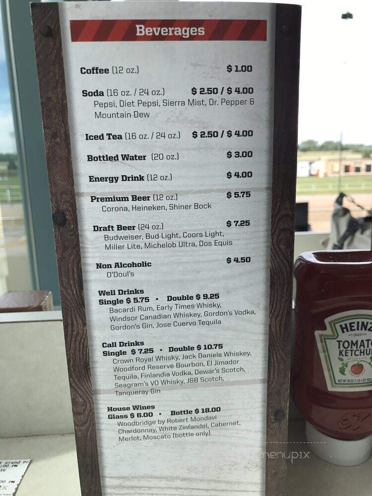 Lone Star Park - Grand Prairie, TX menu_pic