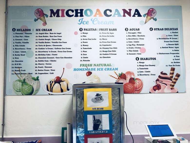 Michoacana Ice Cream - Naples, FL menu_pic