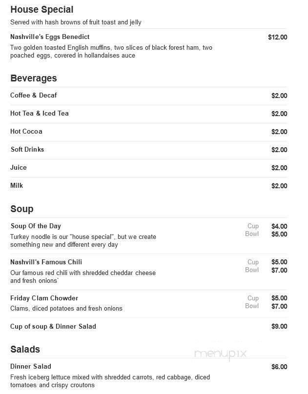 Nashville's Sports Bar & Grill - Kent, WA menu_pic