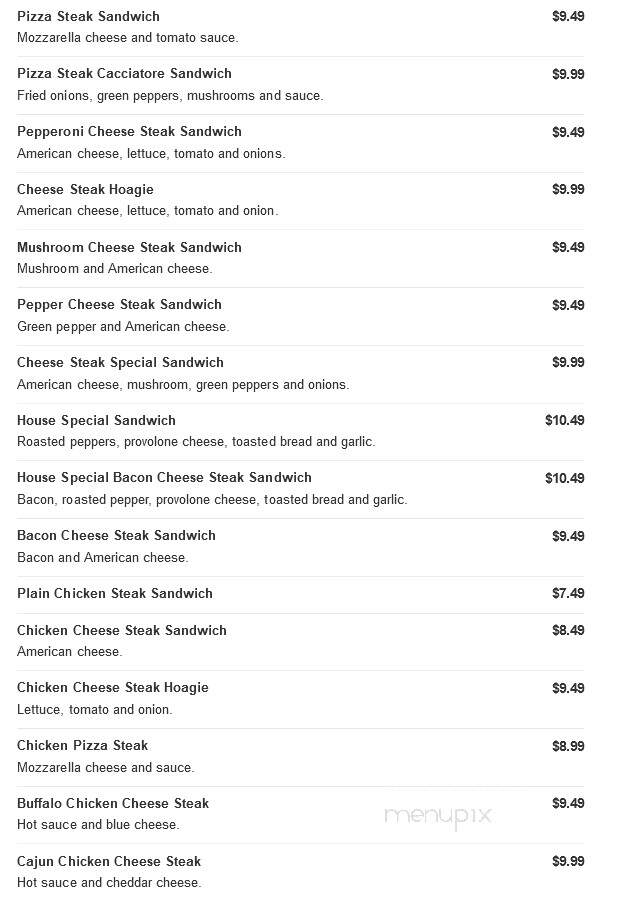 Villa Russo Pizzeria - Clementon, NJ menu_pic