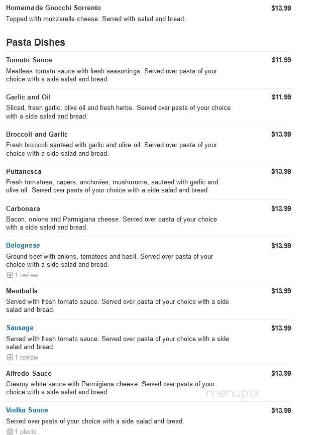 Villa Russo Pizzeria - Clementon, NJ menu_pic
