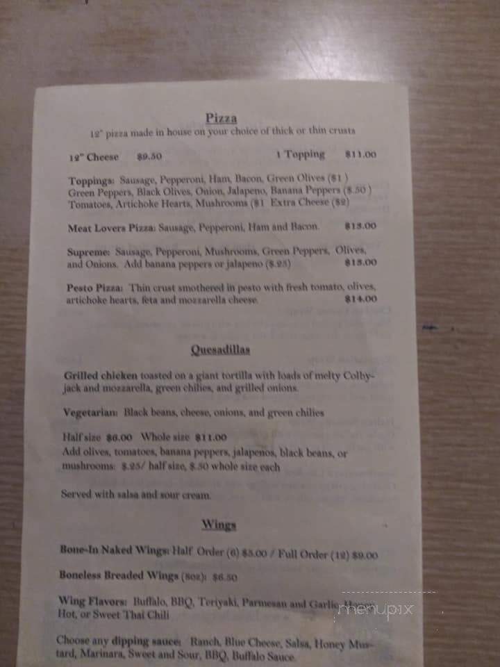 Bleachers Sports Bar - Hancock, MI menu_pic