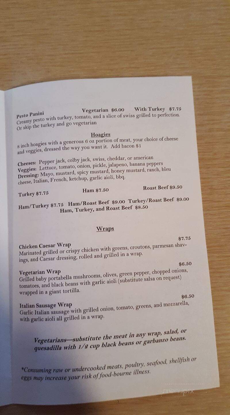 Bleachers Sports Bar - Hancock, MI menu_pic