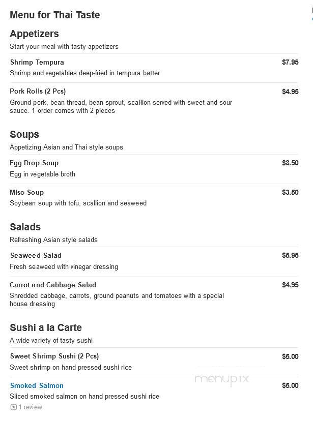 Thai Taste - West Chester, OH