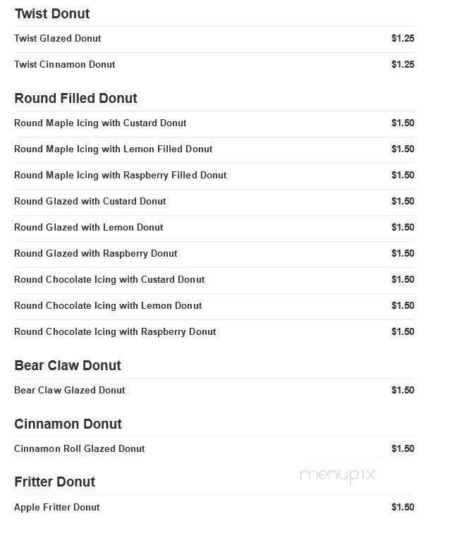 Richard's Donuts & Pastries - Medford, OR menu_pic