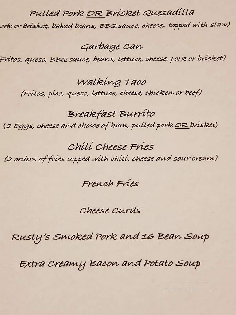 Rusty's Restaurant - Green Bay, WI menu_pic