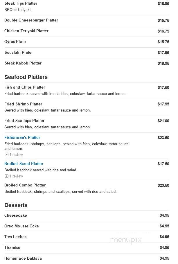 Prattville Pizza & Restaurant - Chelsea, MA