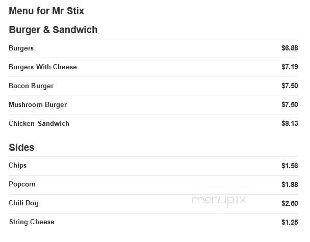 Mr Stix - La Crosse, WI menu_pic