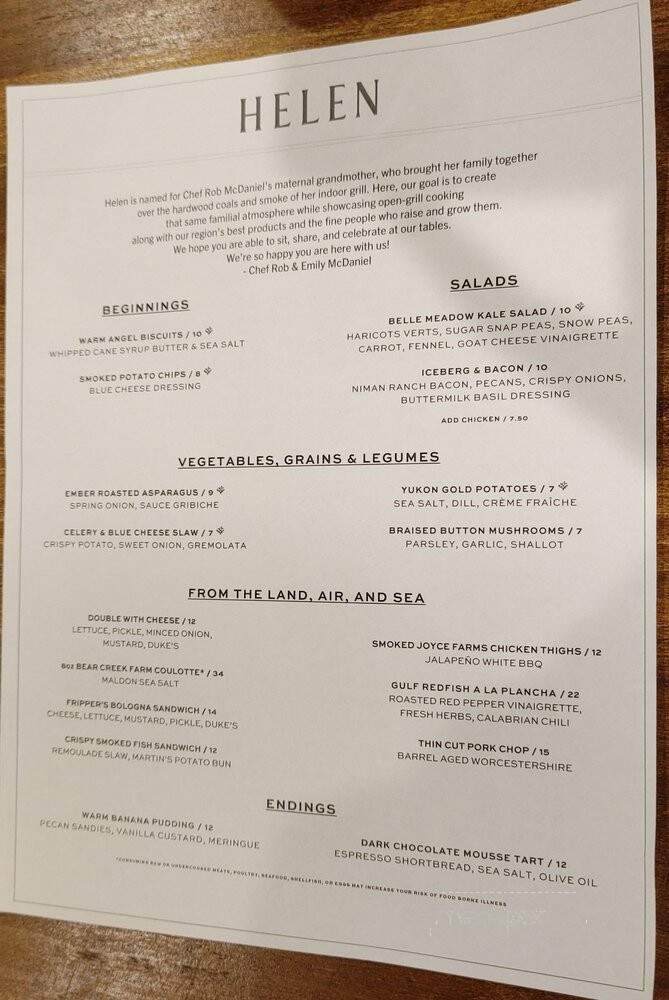 Helens Cafe - Birmingham, AL menu_pic