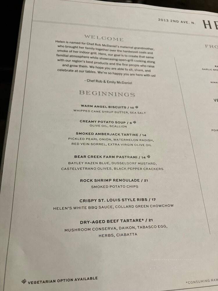 Helens Cafe - Birmingham, AL menu_pic