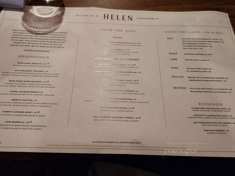 Helens Cafe - Birmingham, AL menu_pic