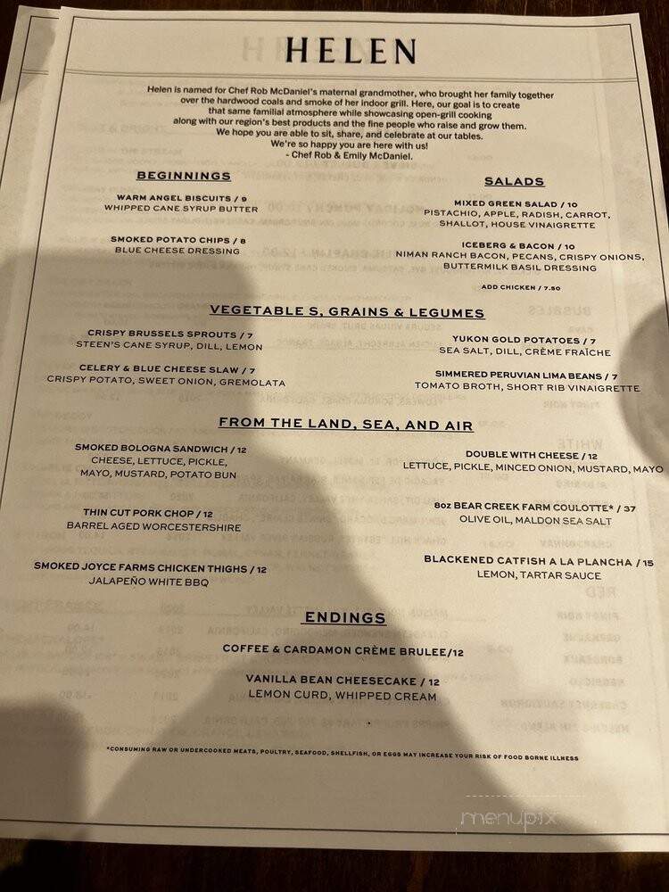 Helens Cafe - Birmingham, AL menu_pic