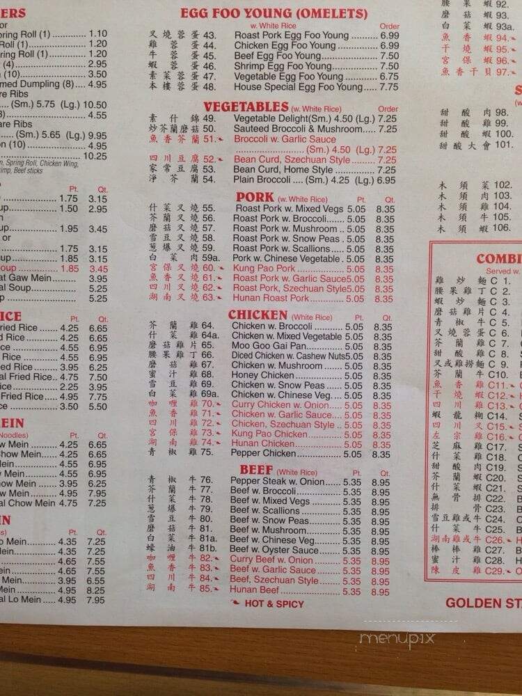 Golden Star Chinese Restaurant - Seminole, FL menu_pic
