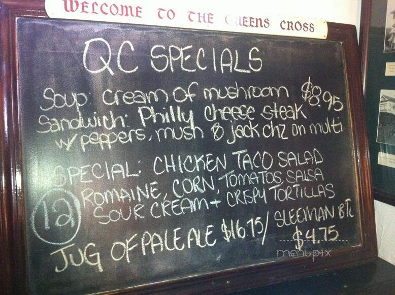 Queens Cross Pub - North Vancouver, BC menu_pic