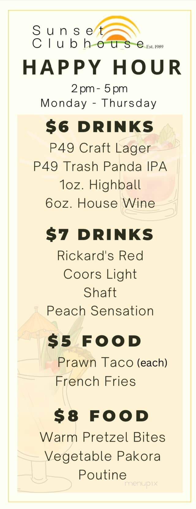 Sunset Ranch Golf & Country Club - Kelowna, BC menu_pic