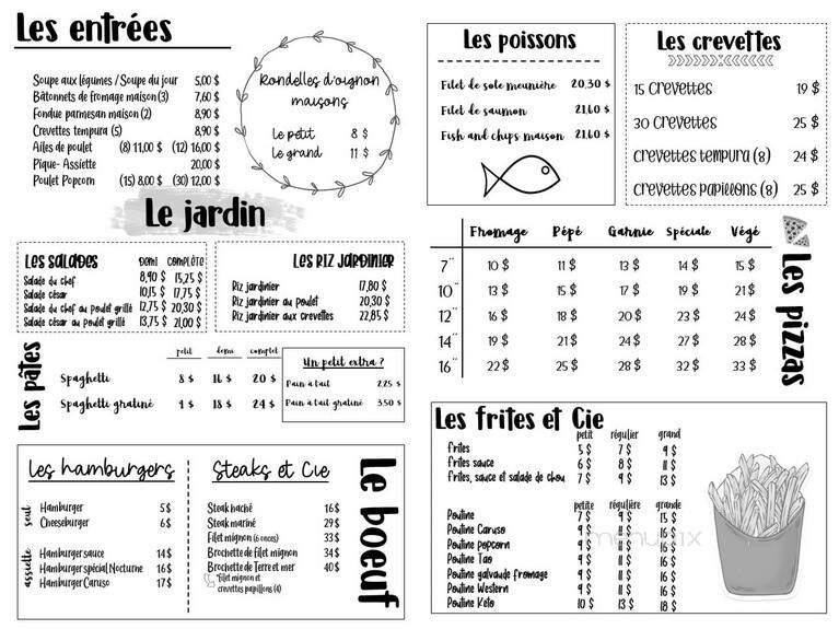 Restaurant Le Nocturne - Saint-Raymond, QC menu_pic