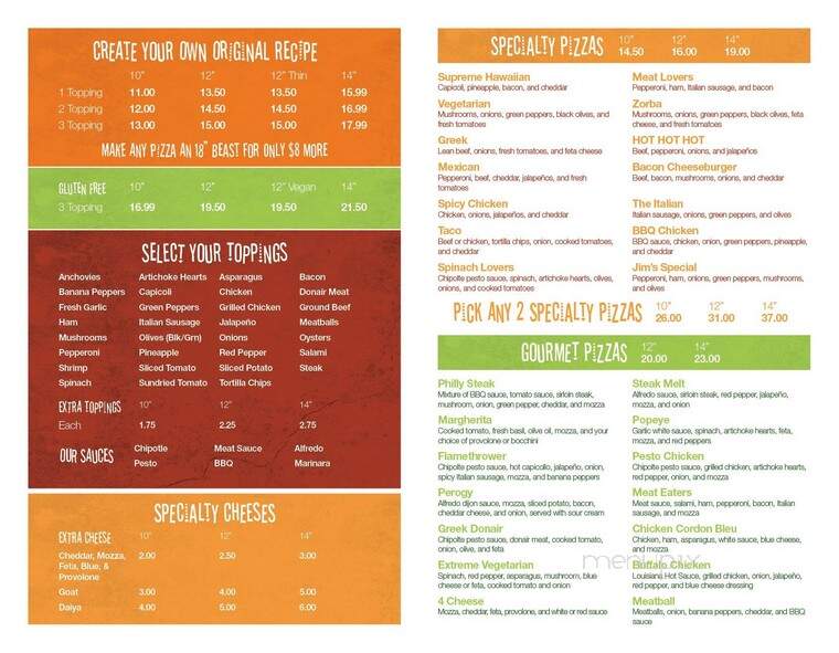 Jim's Place - Vernon, BC menu_pic