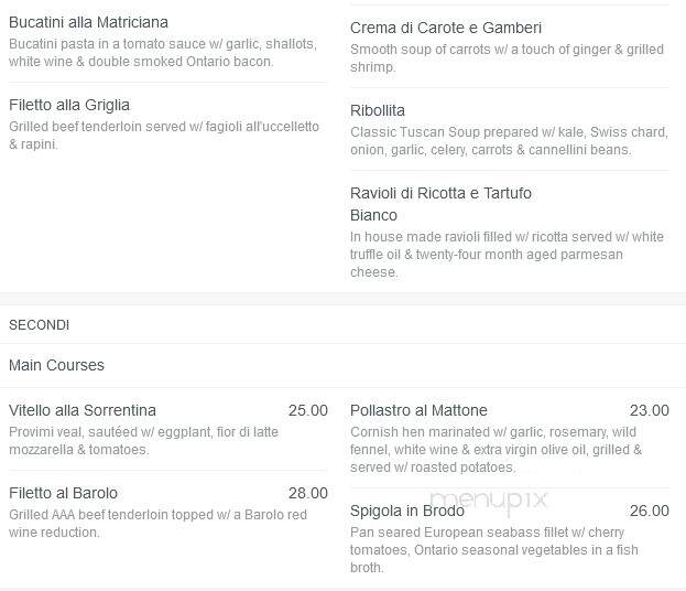 Florentia - Toronto, ON menu_pic