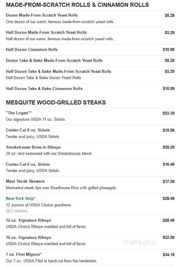 Logan's Roadhouse - West Monroe, LA menu_pic