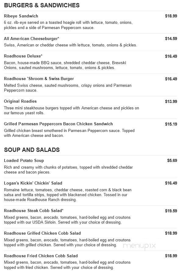 Logan's Roadhouse - West Monroe, LA menu_pic