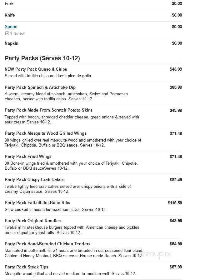 Logan's Roadhouse - West Monroe, LA menu_pic