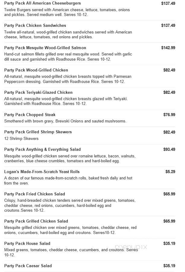 Logan's Roadhouse - West Monroe, LA menu_pic