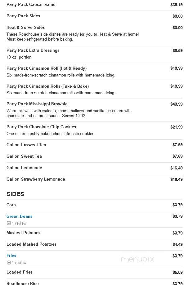 Logan's Roadhouse - West Monroe, LA menu_pic