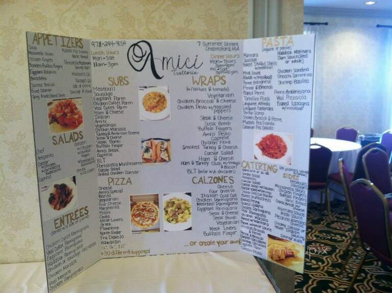Amici Trattoria - Chelmsford, MA menu_pic