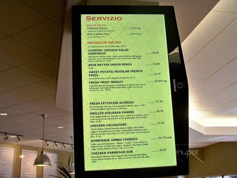 Servizio - Burlington, MA menu_pic