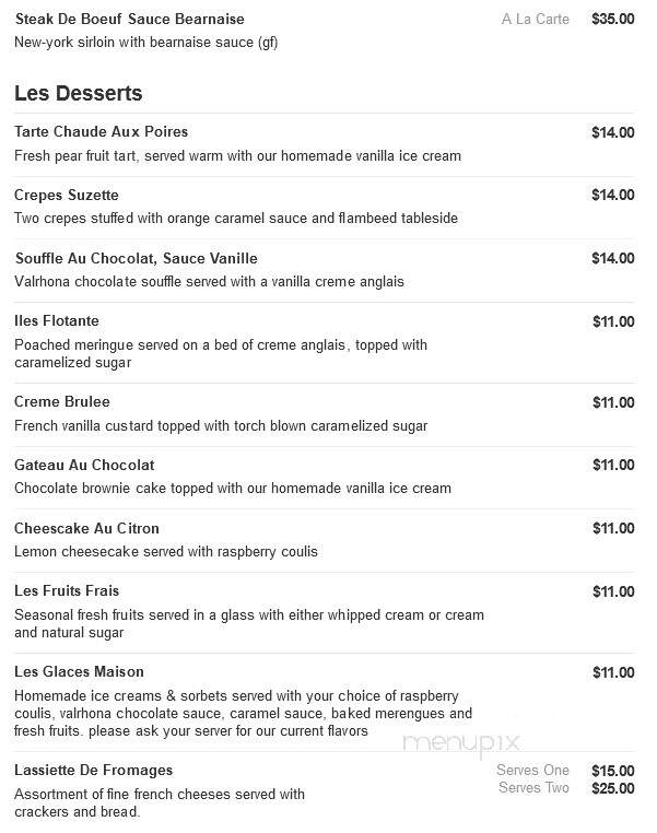 Silks Restaurant - Tyngsboro, MA menu_pic