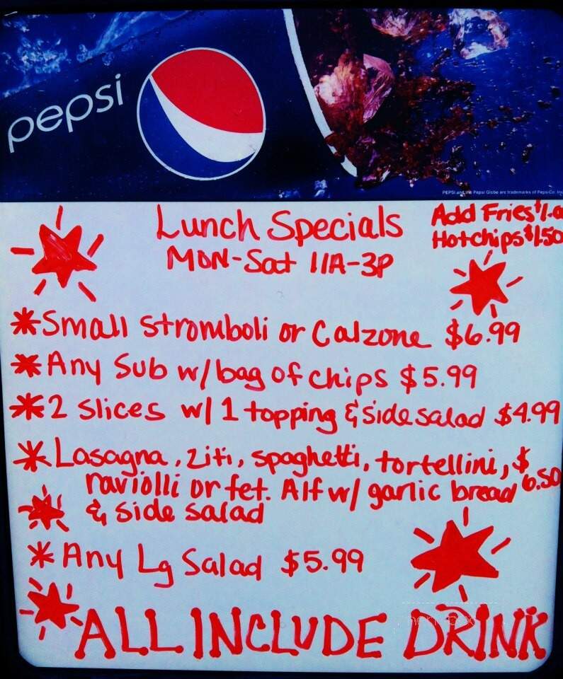 Capri's Pizzaria & Family - Thomasville, NC menu_pic