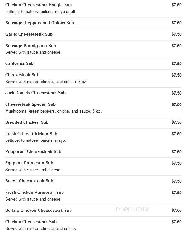 Carini Pizza - Mahanoy City, PA menu_pic