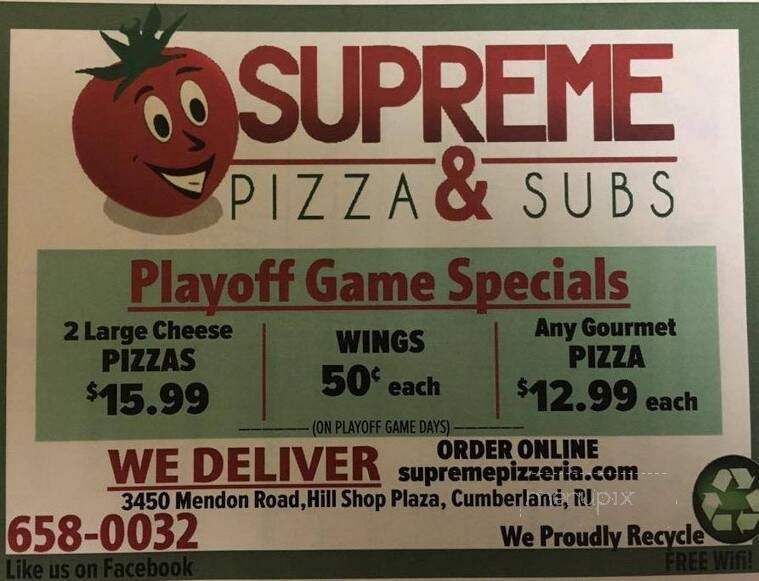 Supreme Pizza - Cumberland, RI