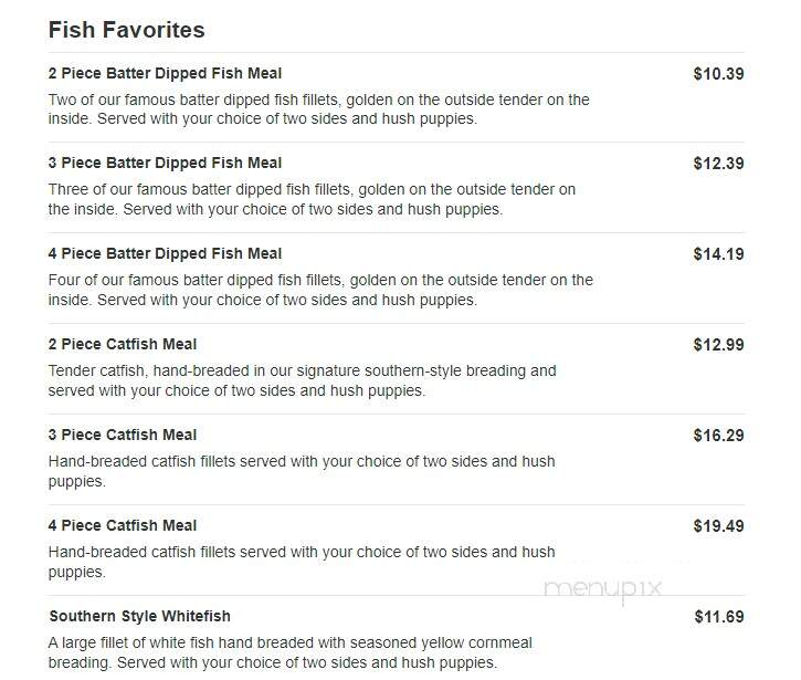 Captain D's Seafood - Sparta, TN menu_pic
