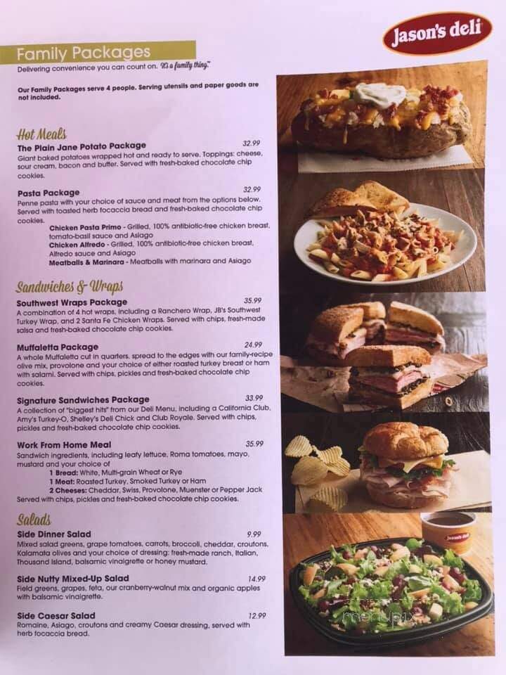 Jason's Deli - San Antonio, TX menu_pic
