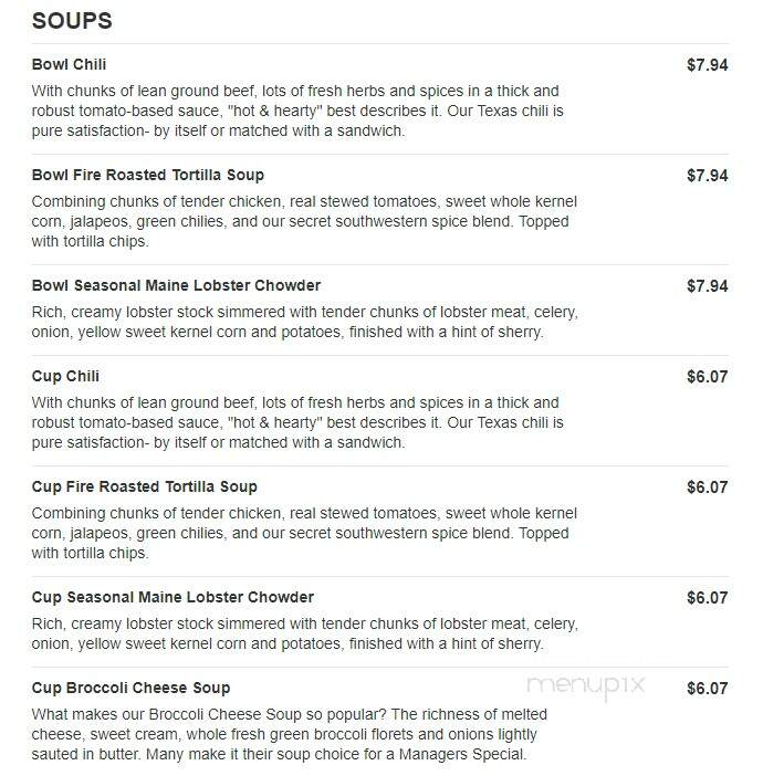 Jason's Deli - Grapevine, TX menu_pic