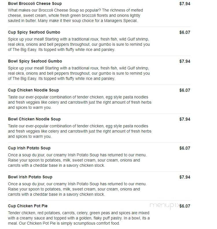 Jason's Deli - Grapevine, TX menu_pic