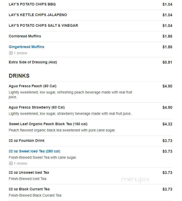Jason's Deli - Grapevine, TX menu_pic