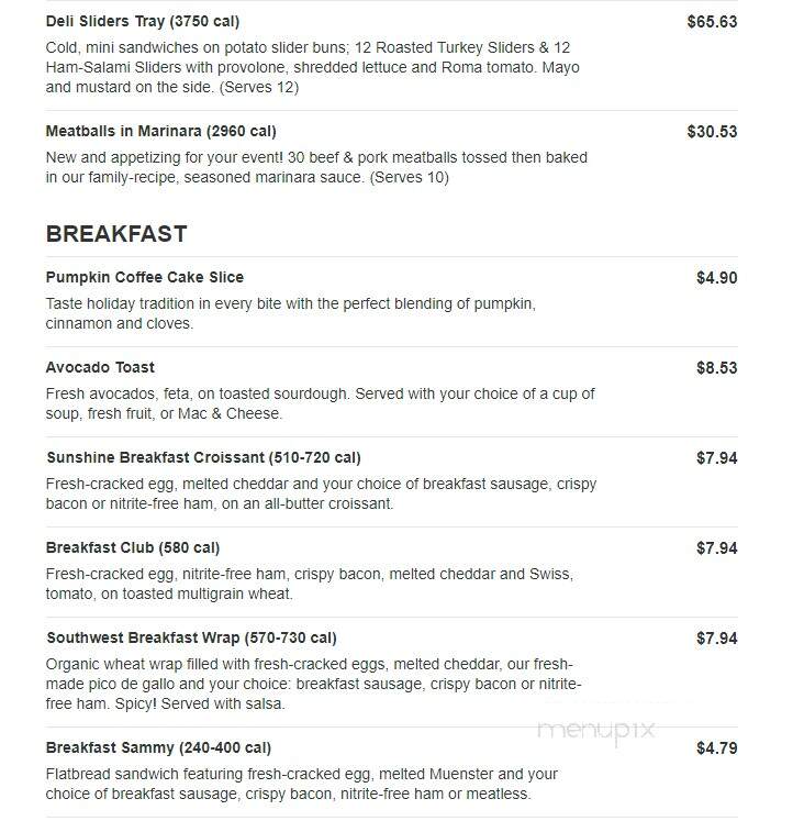Jason's Deli - Grapevine, TX menu_pic