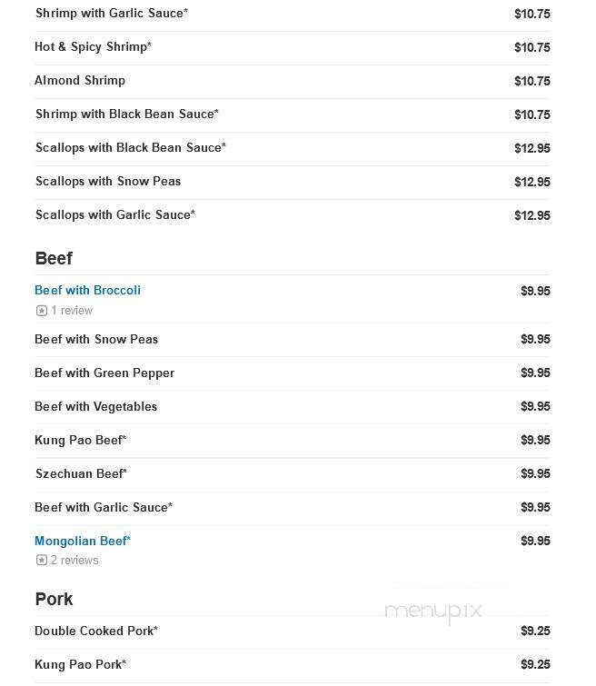 New China Restaurant - Wheat Ridge, CO menu_pic