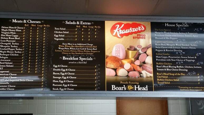 Krauszer's - West Haven, CT menu_pic