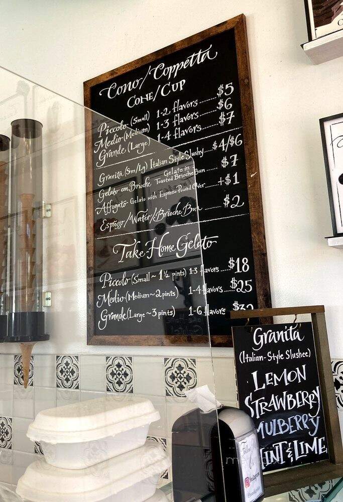 Tondi Gelato - Santa Barbara, CA menu_pic