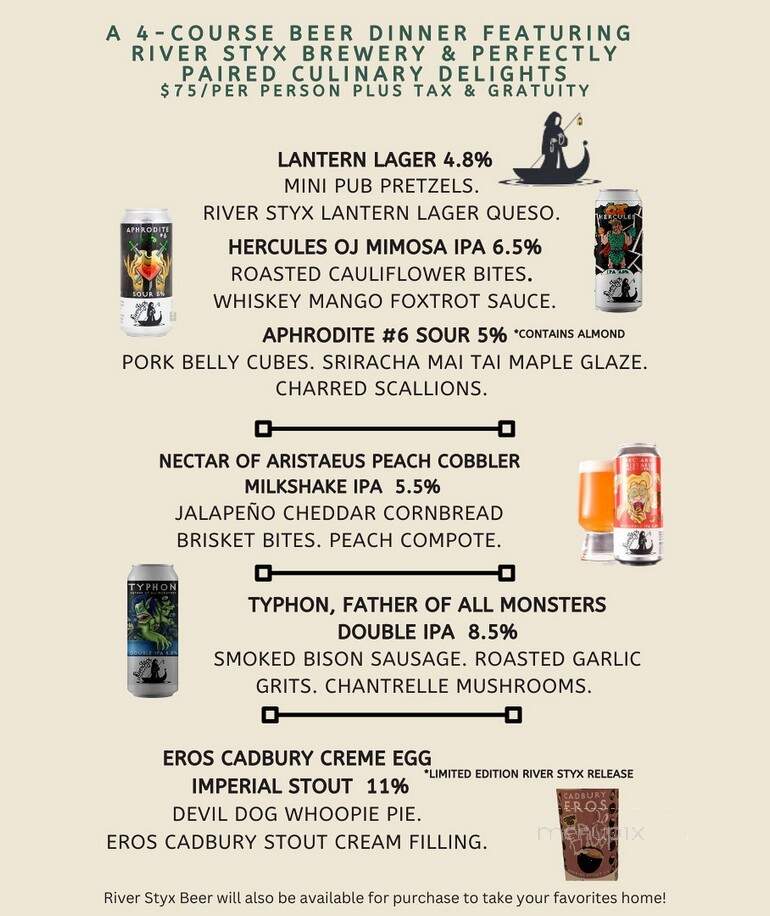 River Styx Brewing - Fitchburg, MA menu_pic