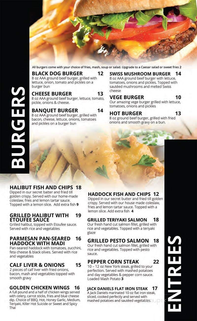 Black Dog Bar & Grill - Clarington, ON menu_pic